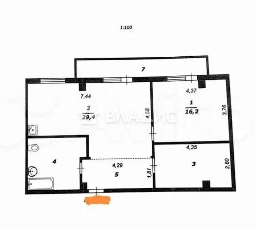 2-к кв. Белгородская область, Белгород ул. Шаландина, 4К1 (74.4 м) - Фото 2