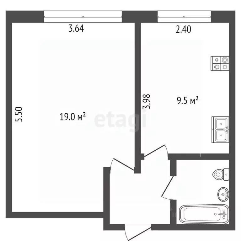 1-к кв. Москва Дмитровское ш., 103 (34.0 м) - Фото 1