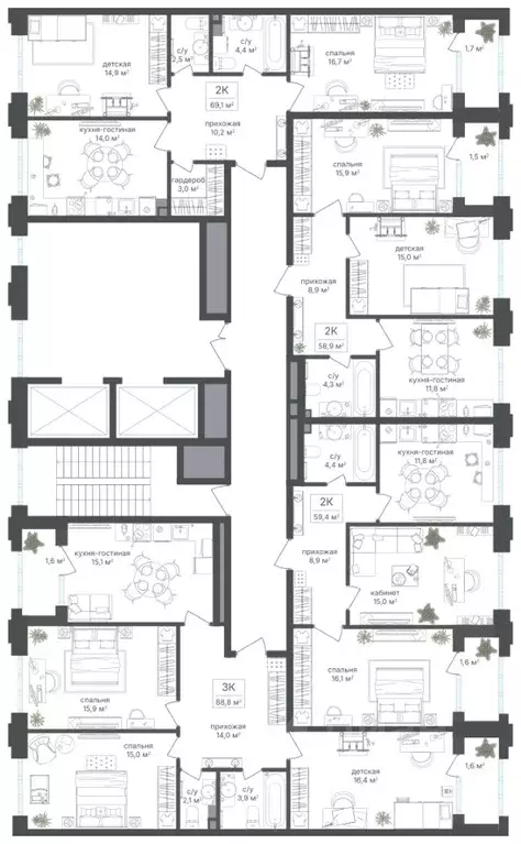 2-к кв. Москва Михалковская ул., 48к1 (57.4 м) - Фото 1