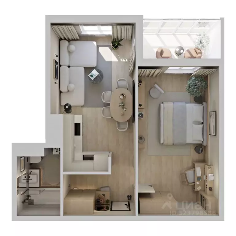 1-к кв. Ханты-Мансийский АО, Сургут 51-й мкр, Сити Парк жилой комплекс ... - Фото 2