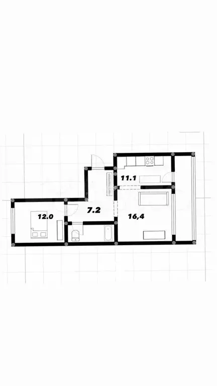 2-к. квартира, 50,2 м, 9/9 эт. - Фото 0