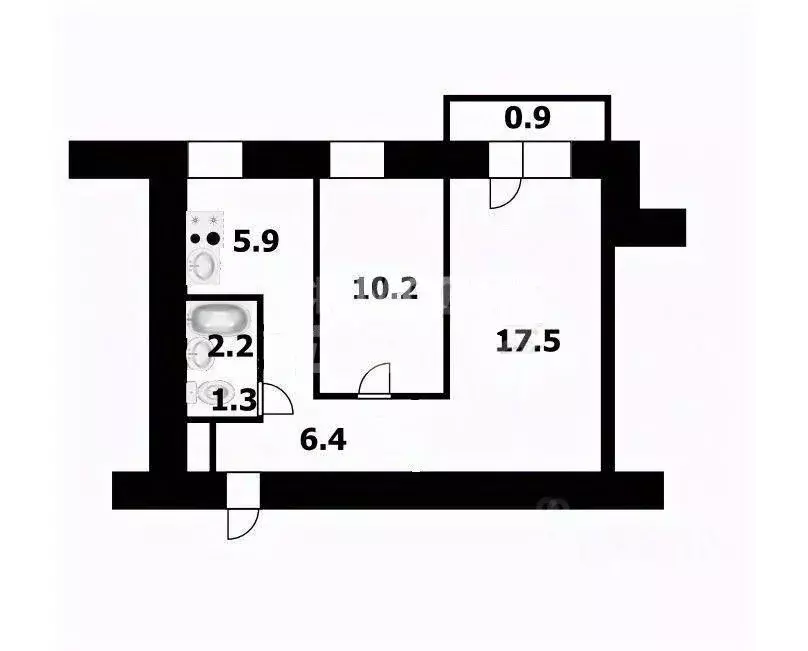 2-к кв. Новосибирская область, Новосибирск Выставочная ул., 32/1 (45.0 ... - Фото 1