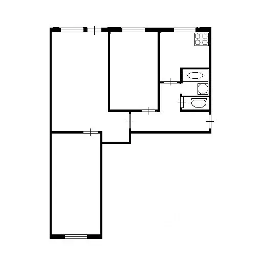 3-к кв. Тульская область, Новомосковск ул. Мира, 40 (62.0 м) - Фото 1