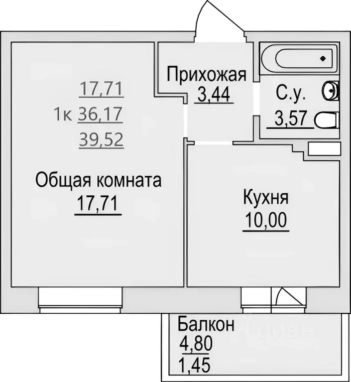 1-к кв. Удмуртия, Ижевск Молодежная ул., 107Г (38.0 м) - Фото 2