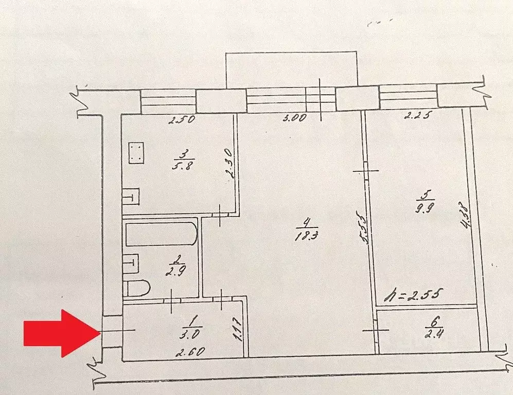 2-к кв. Хабаровский край, Хабаровск Тихоокеанская ул., 68 (43.1 м) - Фото 1