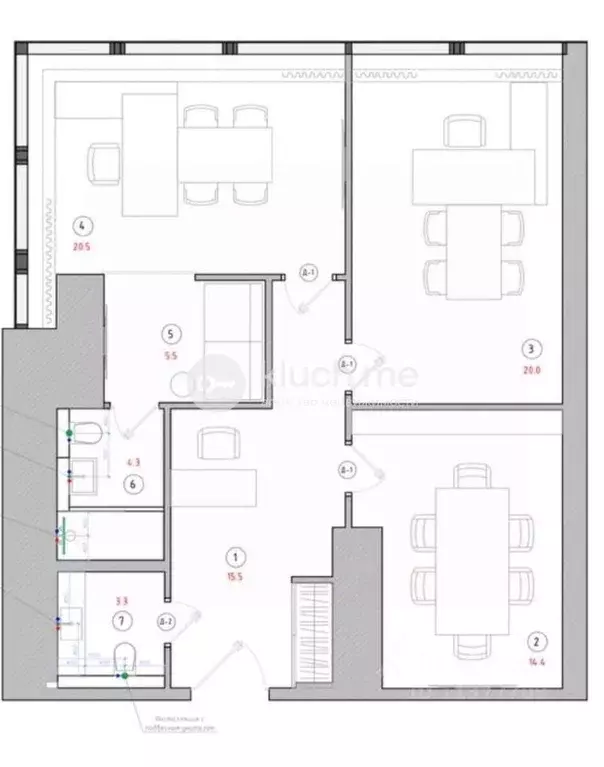 Офис в Москва 1-й Красногвардейский проезд, 22с1 (85 м) - Фото 2