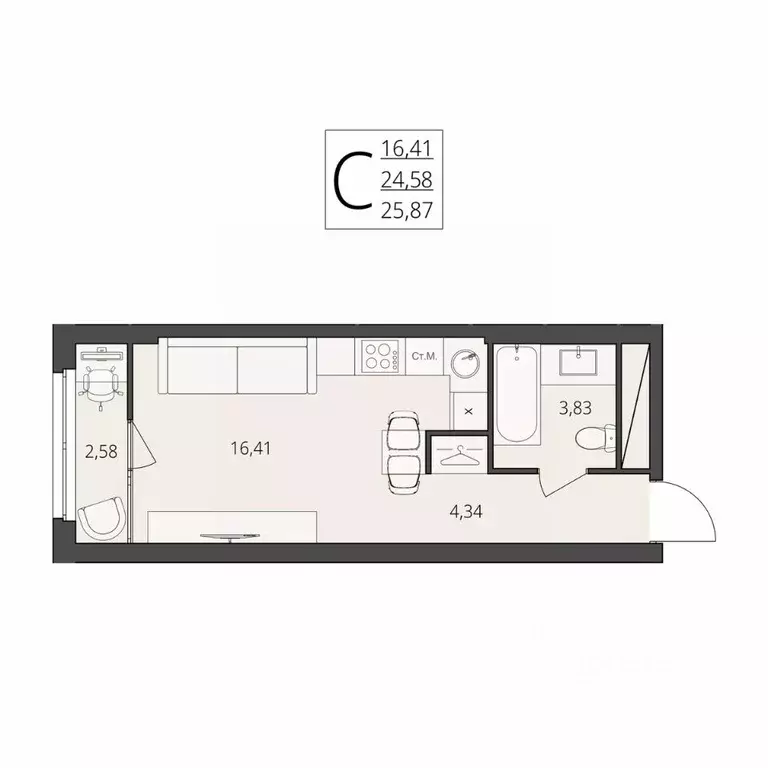 Студия Волгоградская область, Волгоград ул. Степана Разина, 25/1 ... - Фото 1