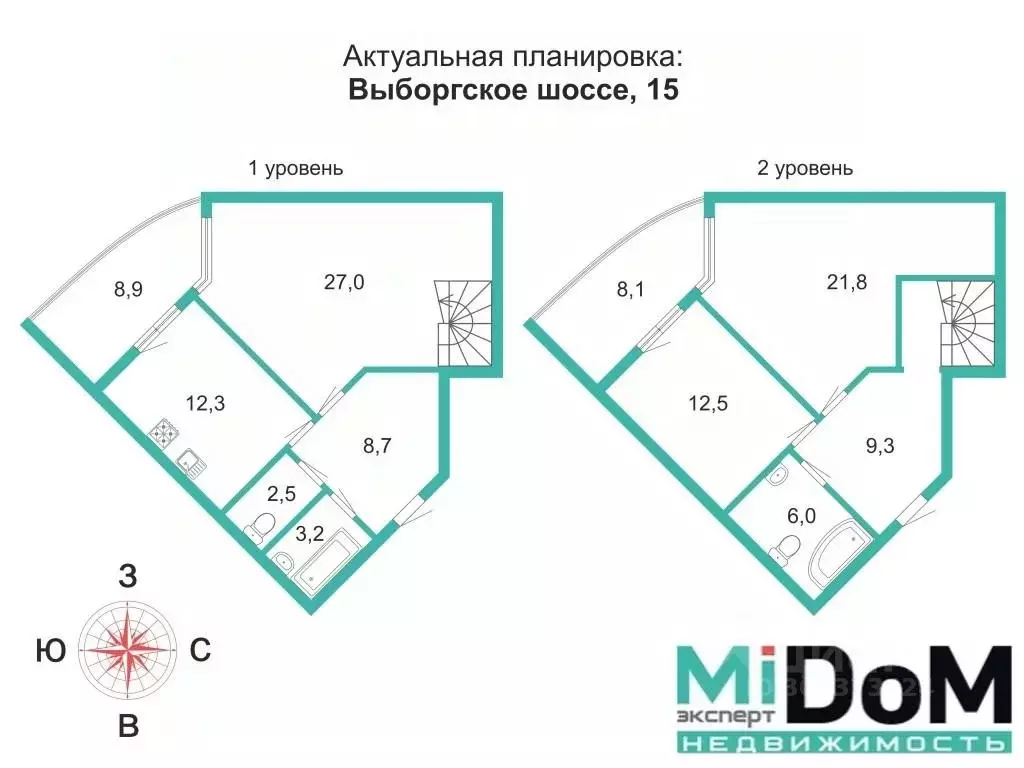 3-к кв. Санкт-Петербург Выборгское ш., 15 (103.3 м) - Фото 1