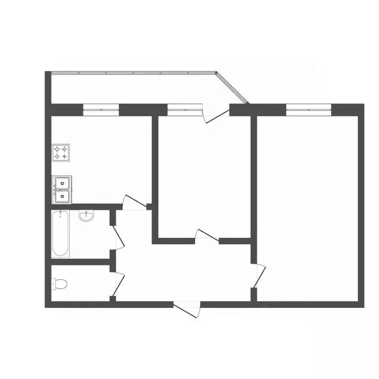 2-к кв. Тюменская область, Тюмень ул. Революции, 228к2 (54.2 м) - Фото 1