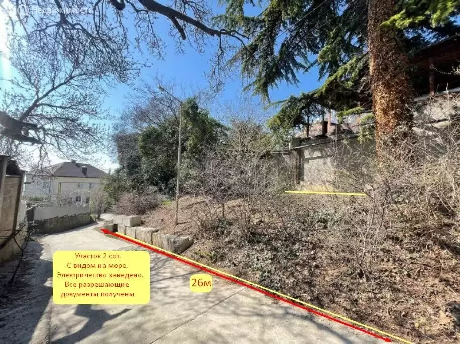 Участок в Массандра, Совхозная улица (2 м) - Фото 1