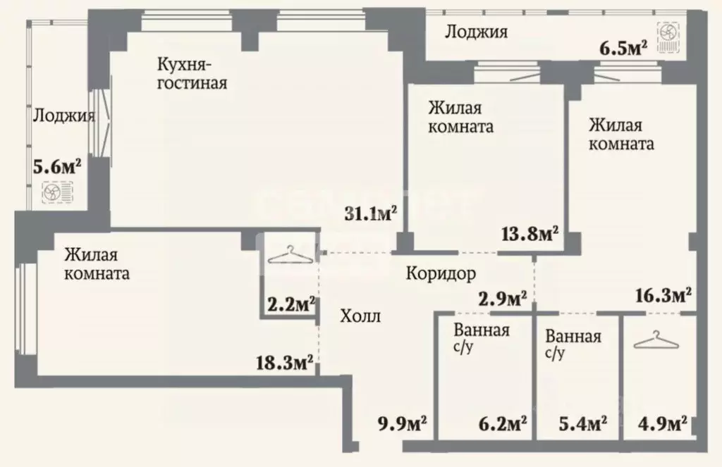 3-к кв. Челябинская область, Челябинск ул. Татищева, 256 (111.0 м) - Фото 2