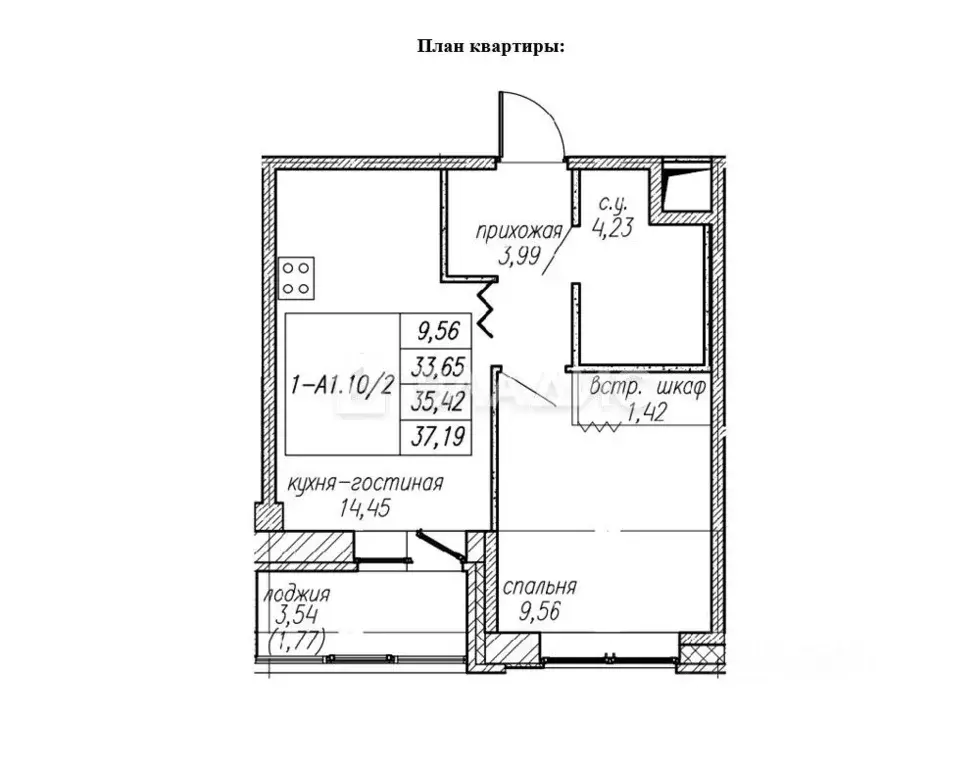1-к кв. Ленинградская область, Ломоносовский район, Аннинское ... - Фото 2