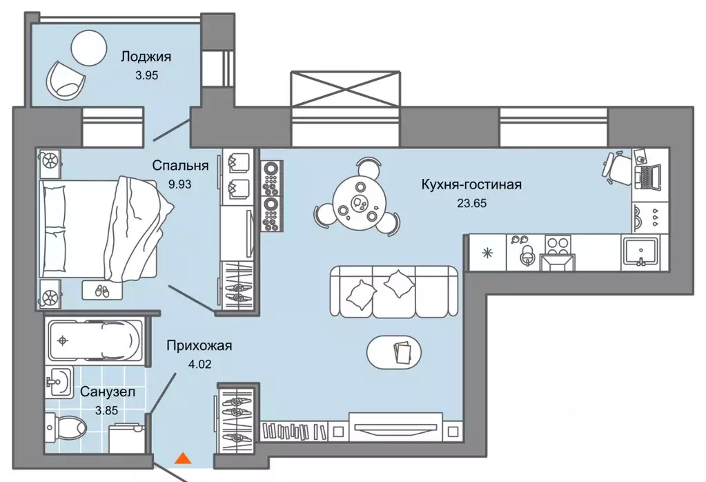 2-к кв. Кировская область, Киров ул. 4-й Пятилетки, 82 (43.0 м) - Фото 0