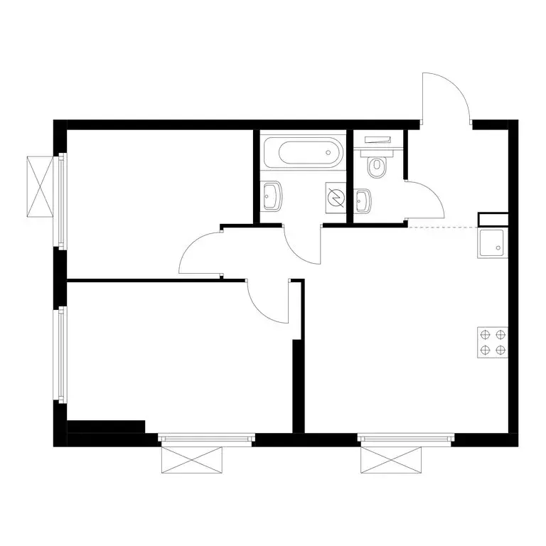 2-комнатная квартира: Москва, Иловайская улица, 4 (47.7 м) - Фото 1