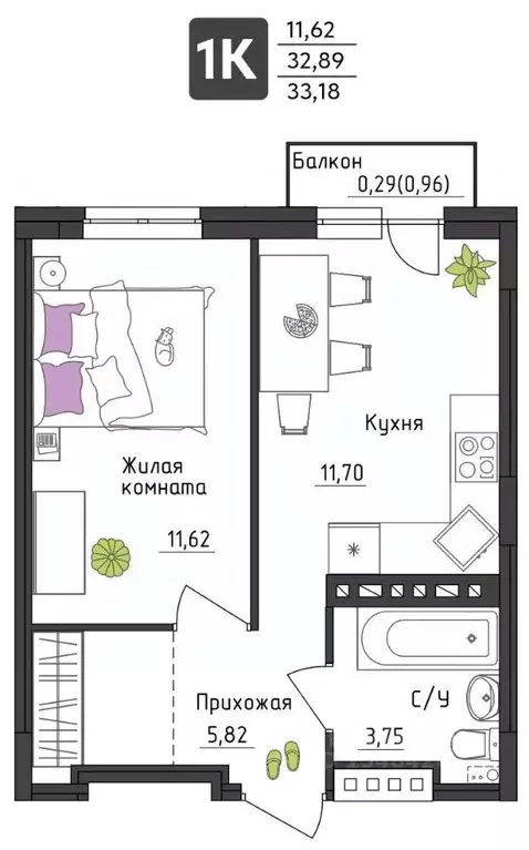 1-к кв. Пермский край, Пермь Верхне-Вишерская ул., 40 (33.18 м) - Фото 0