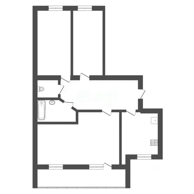 3-к кв. Тульская область, Алексин Тульская ул., 135к1 (72.2 м) - Фото 1