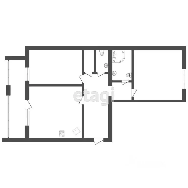 2-к кв. Тюменская область, Тюмень ул. Тимофея Кармацкого, 9 (76.8 м) - Фото 1