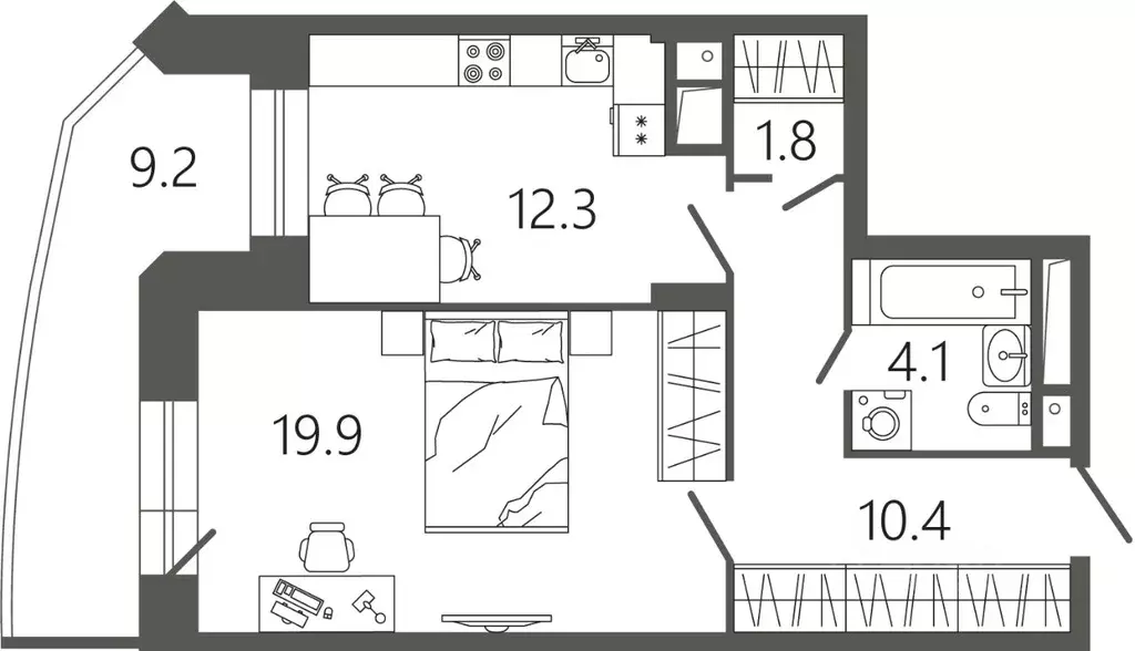 1-к кв. Московская область, Подольск Климовск мкр, ул. Советская, 18к2 ... - Фото 1