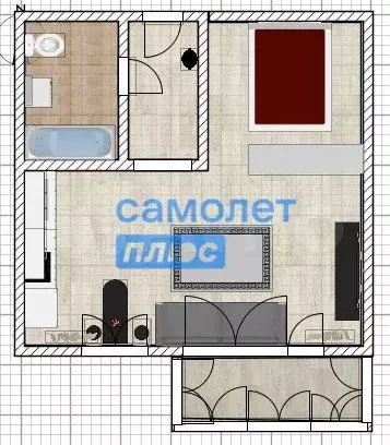 Квартира-студия, 23 м, 5/5 эт. - Фото 0