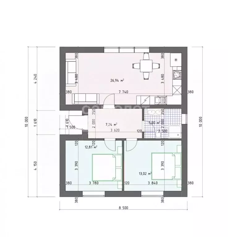 Дом в Краснодарский край, Кореновский район, Платнировское с/пос, ... - Фото 2