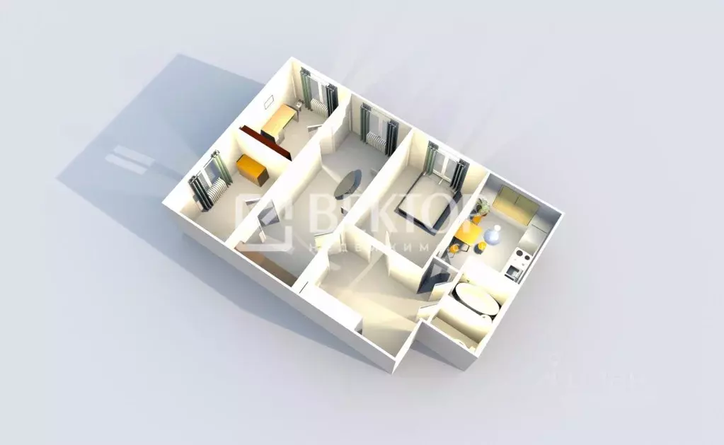 4-к кв. Ярославская область, Ярославль ул. Калинина, 7 (63.0 м) - Фото 2