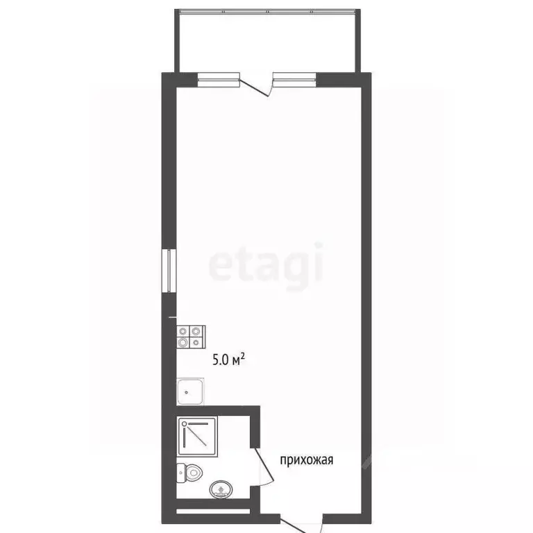 Студия Крым, Ялта ул. Дражинского, 48В (27.0 м) - Фото 2