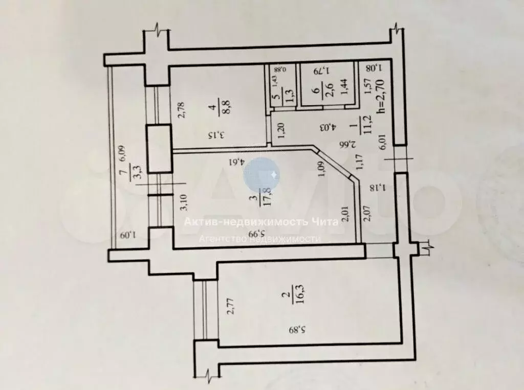 2-к. квартира, 63 м, 8/9 эт. - Фото 0