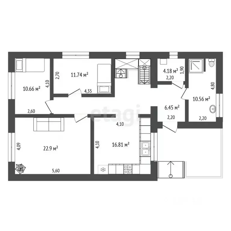 Дом в Новосибирская область, Мошково рп ул. Коммунистическая, 45 (160 ... - Фото 2