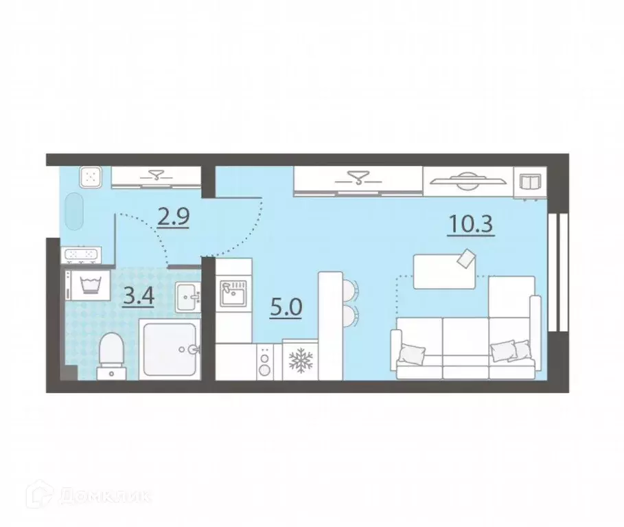 Продаётся квартира-студия, 21.6 м - Фото 0