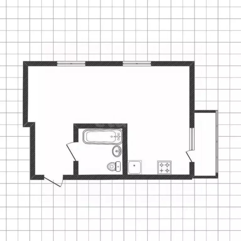 Студия Белгородская область, Белгород ул. Есенина, 15 (38.0 м) - Фото 2