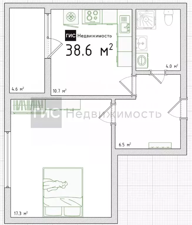 1-к кв. Новосибирская область, Новосибирск Большевистская ул., 35 ... - Фото 2