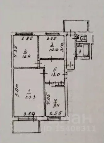 3-к кв. Астраханская область, Астрахань ул. Куликова, 56к2 (69.8 м) - Фото 2