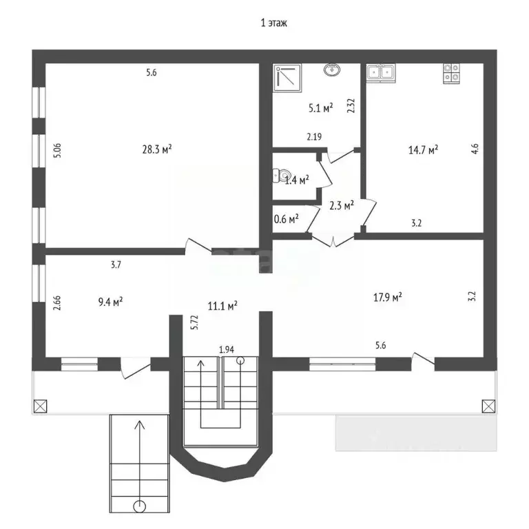 Дом в Севастополь ул. Пластунская, 121 (268 м) - Фото 2