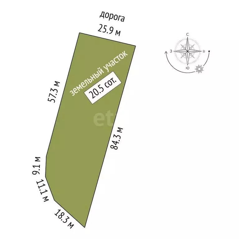 Участок в Пермский край, Чернушинский муниципальный округ, деревня ... - Фото 1