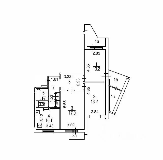 3-к кв. Москва ул. Раменки, 25К3 (72.9 м) - Фото 2