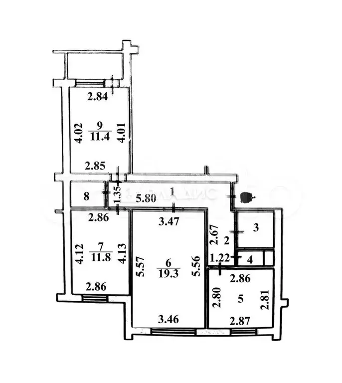 3-к. квартира, 67,7 м, 5/10 эт. - Фото 0