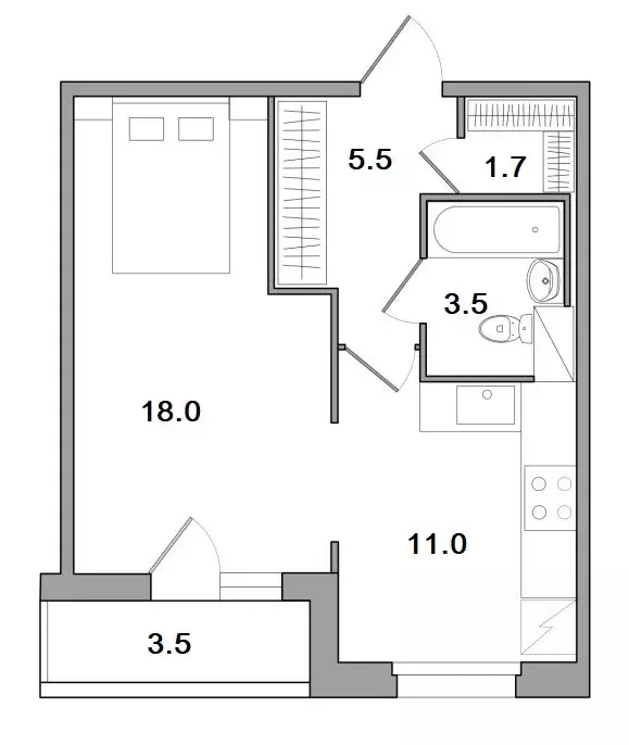 Продаётся 1-к квартира, 40 м - Фото 1