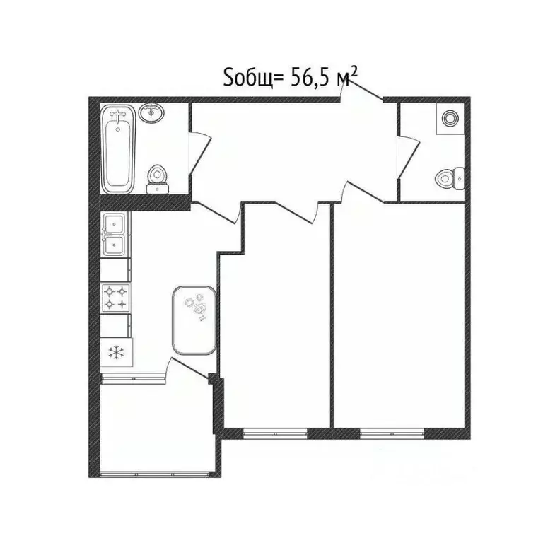 2-к кв. Брянская область, Брянск ул. Горбатова, 24 (60.1 м) - Фото 2