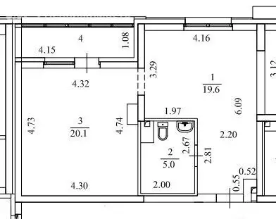 Офис (49 м) - Фото 1