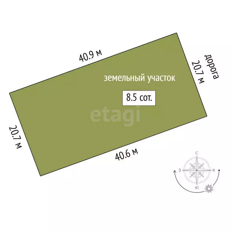 Участок в село Перевалово, Дмитриевская улица (8.5 м) - Фото 0