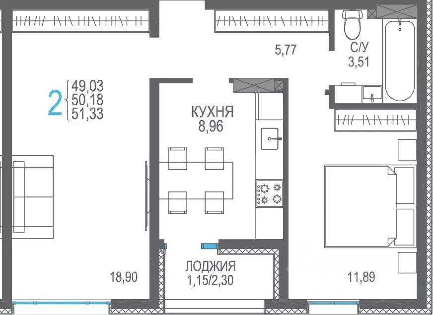 2-к кв. Крым, Сакский район, Лесновское с/пос, с. Прибрежное Розовое ... - Фото 1