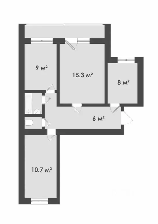 3-к кв. Коми, Сыктывкар Первомайская ул., 51 (58.7 м) - Фото 1