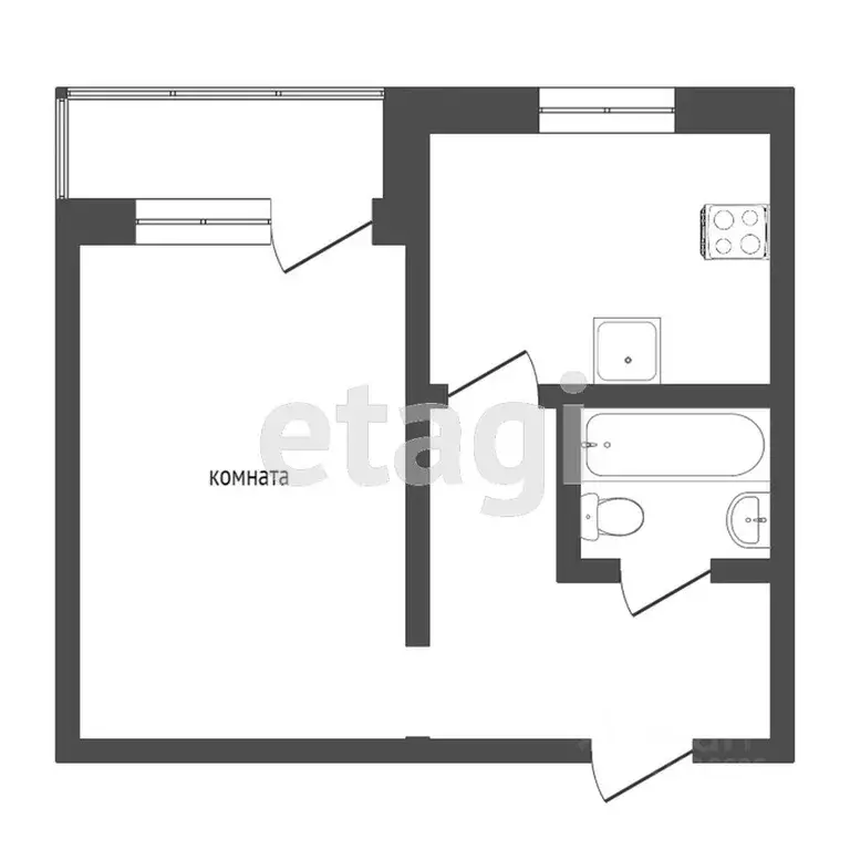 1-к кв. Калининградская область, Светлогорск Майский проезд, 11 (36.5 ... - Фото 1