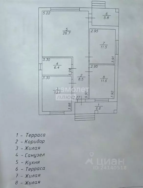 Дом в Краснодарский край, Динской район, Старомышастовская ст-ца  (100 ... - Фото 1