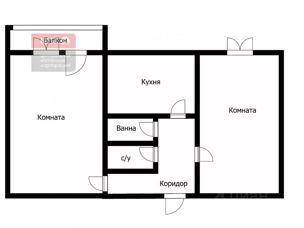 2-к кв. Рязанская область, Рязань ул. Бирюзова, 7к1 (43.6 м) - Фото 2
