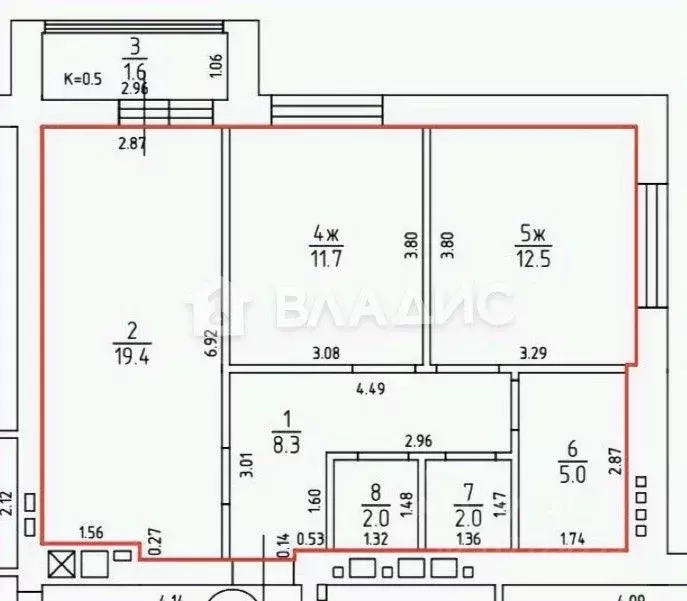2-к кв. Калининградская область, Калининград Артиллерийская ул., 87 ... - Фото 0