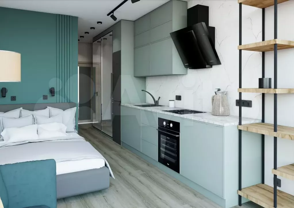 Апартаменты-студия, 15 м, 1/7 эт. - Фото 1