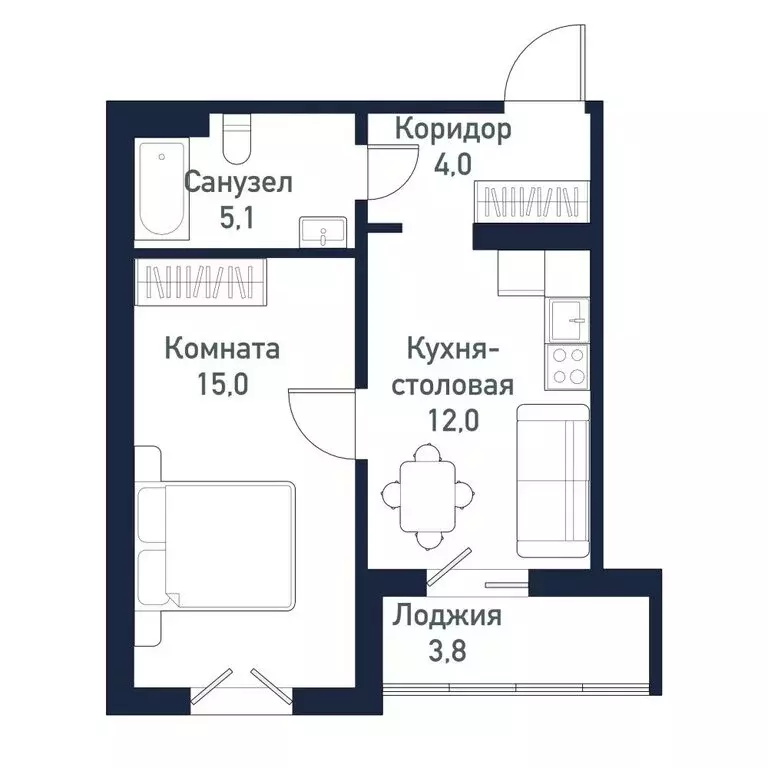 2-комнатная квартира: Западный, улица имени Младшего Сержанта ... - Фото 0