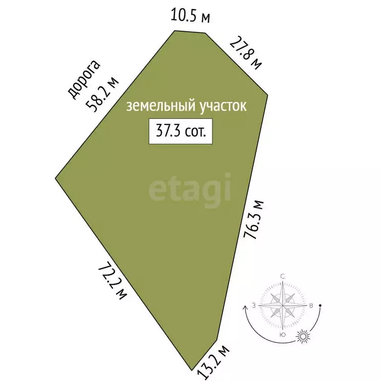 Участок в Трудовское сельское поселение, село Ана-Юрт (32.37 м) - Фото 1