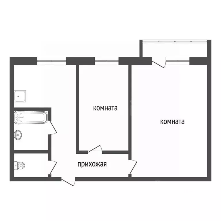 2-к кв. Иркутская область, Иркутск Зеленый мкр, 9 (50.0 м) - Фото 1